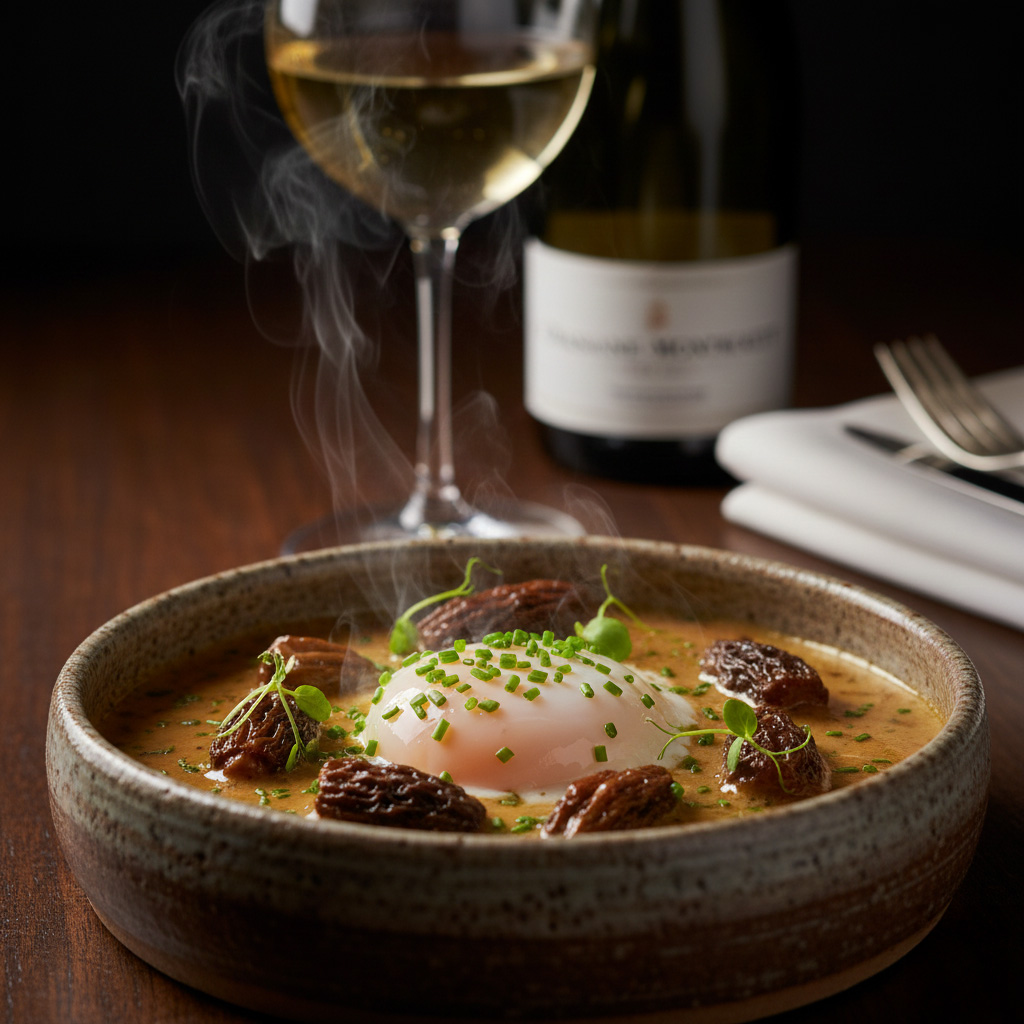 œuf parfait aux morilles Bourgogne